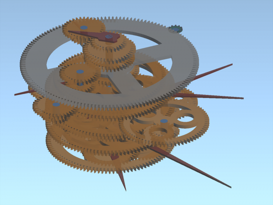 Orrery Gear Ratios And Layout (Gearotic Motion)